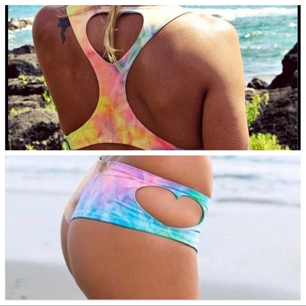 ISO In Search of Lolli Swim Tie Dye Heart Bikini